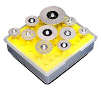BUYTUS Ensemble de 10/50 têtes meulage diamantées, tige 3,0 mm, fraises for outils rotatifs abrasifs, tête diamantée(10pcs)