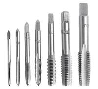 BUYTUS Jeu de 7 tarauds droits cannelés en acier rapide métrique M3-M12, for machine à droite, outils manuels
