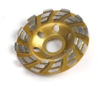 BUYTUS Meule diamantée turbo en céramique for meuleuse d'angle, 4 pouces, 100 mm, 12 segments, robuste(1pcs Yellow)