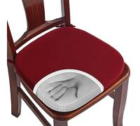 BUYUE Coussin de Chaise de Luxe 100% Mousse à Mémoire Pure 1 Pack, Coussin de Chaise à Manger en Jacquard en Forme de U de 16" Confortable, Coussin de Siège de Chaise de Cuisine Antidérapant Amovible