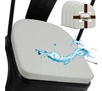 BUYUE Ensemble de 4 Coussins de Chaise en Métal de 14" avec Aimant, Coussins de Siège de Luxe en Cuir PU Imperméables Antidérapants pour Chaises Empilables de Cuisine, Café, Salle à Manger, Bistro