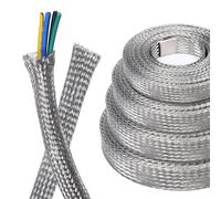 BuyUneed Gaine de blindage en cuivre étamé tressé pour protéger le fil (0,6 cm - 4 m)