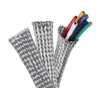 BuyUneed Gaine de blindage en cuivre étamé tressé pour protéger le fil (1,27 cm - 4 m)