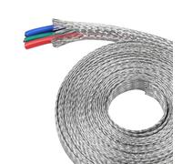 BuyUneed Gaine de blindage en cuivre étamé tressé pour protéger les fils (0,6 cm - 6,7 m)