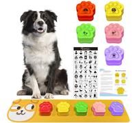 BUYVIKAY Lot de 5 Boutons pour Chien,Bouton Chien,Boutons de Communication pour Chien,Entraînement des Animaux de Compagnie,Bouton pour la Communication - 30 Secondes d'enregistre,Ment Vocal