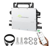 BuyWeek 800W Micro Onduleur Solaire IP67 étanche MPPT Gird Tie Inverter PV Micro Inverter avec WLAN APP Micro-onduleur pour 2 Panneaux Solaires 400W, pour Système Solaire Photovoltaïque, AC190-270 V