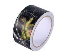 BuyWeek Bande de Camouflage, 10 m x 5 cm Ruban Adhésif de Camouflage Bandage Autoadhésif Imperméable et Polyvalent pour Chasse en Plein Air, Pêche et Photographie (2# Feuilles Camouflage)