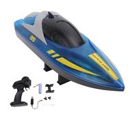 BuyWeek Bateau Télécommandé avec Lumière LED, 2,4 GHz Double Moteur Bateau RC 15 Km/H Haute Vitesse Étanche Rechargeable, Réinitialisation en Un Clic, pour Enfants de Plus 14 Ans et Adultes