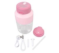 BuyWeek Blender Portable 1 L, Mixeur Smoothie Sans Fil Rechargeable à Double Couvercle Mélangeur de Voyage pour Activités de Plein Air, Voyages, Salle de Sport, Fêtes (Rose)