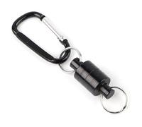 BuyW oucle Magnétique de Pêche Mouche, Clip à Lanière de Support de Suspendu de Clip de Libération de Filet Aimant de Pêche à la Mouche (Boucle Unique, Noir)
