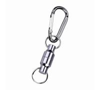 BuyW oucle Magnétique de Pêche Mouche, Clip à Lanière de Support de Suspendu de Clip de Libération de Filet Aimant de Pêche à la Mouche (Boucle Unique, Argent)