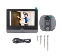 BuyW améra Judas de Porte, Visionneuse de Porte WiFi 1080P Écran de 4,3 Pouces Caméra de Sonnette Vidéo Interphone Double Voie Détection PIR Sonnette de Porte Visuelle