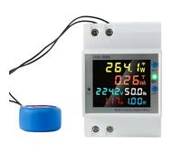 BuyWeek Compteur électrique monophasé, compteur d'énergie intelligent avec contrôle WIFI Tuya APP, ampèremètre, voltmètre, puissance KWH, moniteur d'utilisation de l'électricité domestique, rail DIN 3