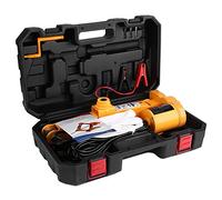 BuyWeek Cric à ciseaux 3 tonnes Kit de cric de voiture électrique DC 12 V Kit d'outils de cric de pneu Cric de levage avec main permettant d'économiser du travail for la réparation de pneus de voiture