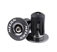 BuyWeek Lot de 2 bouchons de guidon universels en aluminium coloré pour VTT, vélo de route (noir)