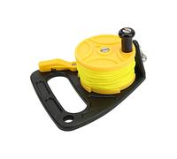 BuyWeek Moulinet de Plongée avec 46m Ligne, Moulinet de Plongée Sous Marine avec Bouchon de Pouce Crochets, Moulinet de Pêche pour Plongée en Apnée, Sports Nautiques Sous Marins (Jaune)