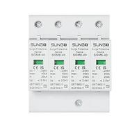BuyWeek Parafoudre Photovoltaïque, 4P Photovoltaïque DC Parafoudre Basse Tension, Foudre Ménage Dispositif Protection Montée Subite (4P 40KA)