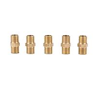 BuyWeek Raccord de Tuyau Hex Mamelon, Raccord de Tuyau en Laiton Accessoires de Raccordement de Tube d'Eau(1/8" 5pc)