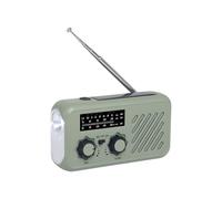 BuyWeek Radio Urgence Portable, AM FM SW Radio Météo Solaire Dynamo à Manivelle avec Torche LED Alarme SOS USB Powerbank 2000mAh Prise Casque 3,5 mm