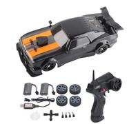 BuyWeek Voiture Télécommandée Drift, 2,4 GHz 1/16 Voiture de Drift RC 4 Roues Motrices avec Lumières LED 18 Km/H Haute Vitesse Pulvérisateur Arrière, pour Enfants et Adultes (Batterie Double)