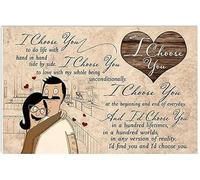 Buywell Affiche vintage en métal avec inscription « All You and Me We Got This I Choose You to Do Life with Hand in Hand in Hand » - 30,5 x 40,6 cm