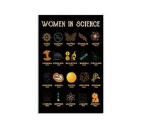Buywell « Women in Science » - Affiche de Professeur de Science, Décorative Vintage, Art Mural, Panneau en Métal, 20,3 x 30,5 cm