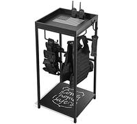BUYYAH Police Hanger, Tactical Duty Gear Rack with 3 Hooks, Free-Standing All Iron Frame Police Gift Decor with Flag