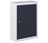 Buzaza Armoire à Outils Murale Style Industriel Métal Gris et Noir,Armoire Industrielle,Armoire De Rangement