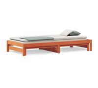 Buzaza Lit de Jour avec lit gigogne Cire Marron 90x190 cm pin Massif,Lit Gigogne 2 Places,Lit Pliable