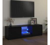 Buzaza Meuble TV avec lumières LED Noir 120x30x35,5 cm,Meuble TV,Table Basse Salon Meuble TV,Table Basse LED Couleurs