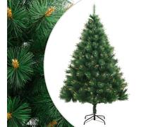 Buzaza Sapin de Noël Artificiel à charnières avec Support 210 cm,Sapin De Noel Artificiel,Cônes De Noël