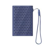 Buziba Coque de protection en silicone pour disque dur SSD externe Samsung T9 - Souple et portable - Pochette de voyage avec lanière - Bleu foncé