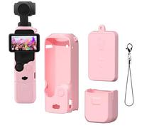 Buziba Coque de protection en silicone pour DJI Osmo Pocket 3 - Housse de protection en silicone pour cardan et caméra d'action - Rose