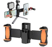 Buziba Double support de téléphone pour DJI Osmo Pocket 3 Support de téléphone portable Clip de fixation Trépied Adaptateur Caméra Extension Accessoires