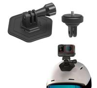 Buziba Kit de base adhésif incurvé pour casque DJI Osmo Action 4 - Support adhésif flexible pour Insta360 GO3/GoPro et la plupart des caméras d'action