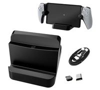 Buziba Station de charge pour PS5 Station de charge rapide portable avec port de charge de type C pour console de jeu Playstation Portal (Noir)