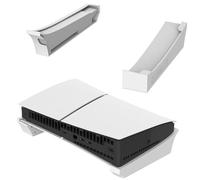 Buziba Support horizontal pour PS5, socle fin, support de bureau, compatible avec les accessoires de console Playstation 5 Slim, disques et éditions numériques (blanc)