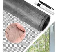 BUZIFU 150 * 270cm Moustiquaire Sur mesure en Fibre de Verre Ignifuge Grand Store Toile Filet Voile Film Moustiquaire Plissée Adaptable Rigide Anti Moustique Mouche Insecte pour Porte Fenêtre Baie