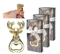 BUZIFU Lot de 3 Décapsuleur de Bois de Cerf Decapsuleur Biere Décapsuleur Motif cerf, Cadeau Cerf Personnalisé, Idee Cadeau Homme, Cadeau Noël, Cadeau Anniversaire Femme Homme Chasseur