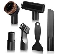 BUZIFU Lot de 6 Accessoires pour aspirateur 32/35 mm Kit de Buses supplémentaires Brosse de Nettoyage Brosses et Buses Suceur Embout Suceur Court Mini Tool Nozzle Kit for Kärcher Miele BOSCH SIEMENS
