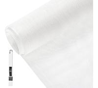 BUZIFU Moustiquaire Fenêtre 130x500cm Moustiquaire en fibre de verre Rouleau Moustiquaire Maille d'Écran Anti-Mouches Filet Écran Insecte DIY Moustiquaires pour fenêtres et portes(Blanc)