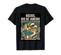 Búzios Rio de Janeiro Brésil Carte Graphique Voyage côtier T-Shirt