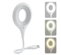 BUZUYIWAR Lntelligente avec Contrôle Vocal Lampe de Lecture LED USB Rechargeable Liseuse Lampe 360° Cou Flexible 3 Modes Protection des Yeux pour L'étude, la Lecture, Travail (Version Anglaise)