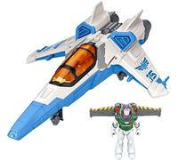 Buzz Lightyear Disney Pixar Buzz l’Éclair Vaisseau de combat XL-15 (50 cm) et figurine Buzz l’Éclair (13 cm) et son Jet Pack, à Collectionner, Jouet Enfant, Dès 4 ans, HJJ84