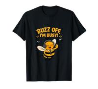 Buzz Off I'm Busy Bee Funny Wildlife Humour Graphic T-Shirt