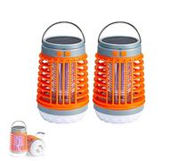BuzzBug Lot de 2 tue-moustiques Buzz Bug - Anti-moustiques Buzz Blast Pro - Pour intérieur et extérieur - Rechargeable à l'énergie solaire - Orange