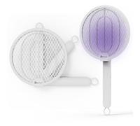 Buzzeap Raquette Électrique Insectes Anti-Mouches 3 en 1 avec Lampe UV, Tue-moustiques Haute Tension 4000 V, Rechargeable 1500 mAh, Pliable et légère pour l'intérieur de la Maison, la Cuisine