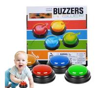 Buzzer de jeu, sonnettes dans la salle de classe, annexes de la réponse du jeu avec lumières et son pour la salle de classe, 4 x accessoires de compétition, bouton de réponse rapide amusant à utiliser