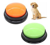 Buzzer Enregistrable Voix, Bouton Chien Communication, 2 Pièces Chien Entraînement Boutons, Buzzer Et Conversation Enregistrable, Jouets Interactifs Pour Chien, 31 Secondes D'enregistrement Vocal
