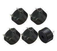 Buzzer Piézo Passif Noir Module d'Alarme Électronique Mini Avertisseur Sonore pour Ordinateurs Imprimantes Composants Électroniques (Lot de 5)